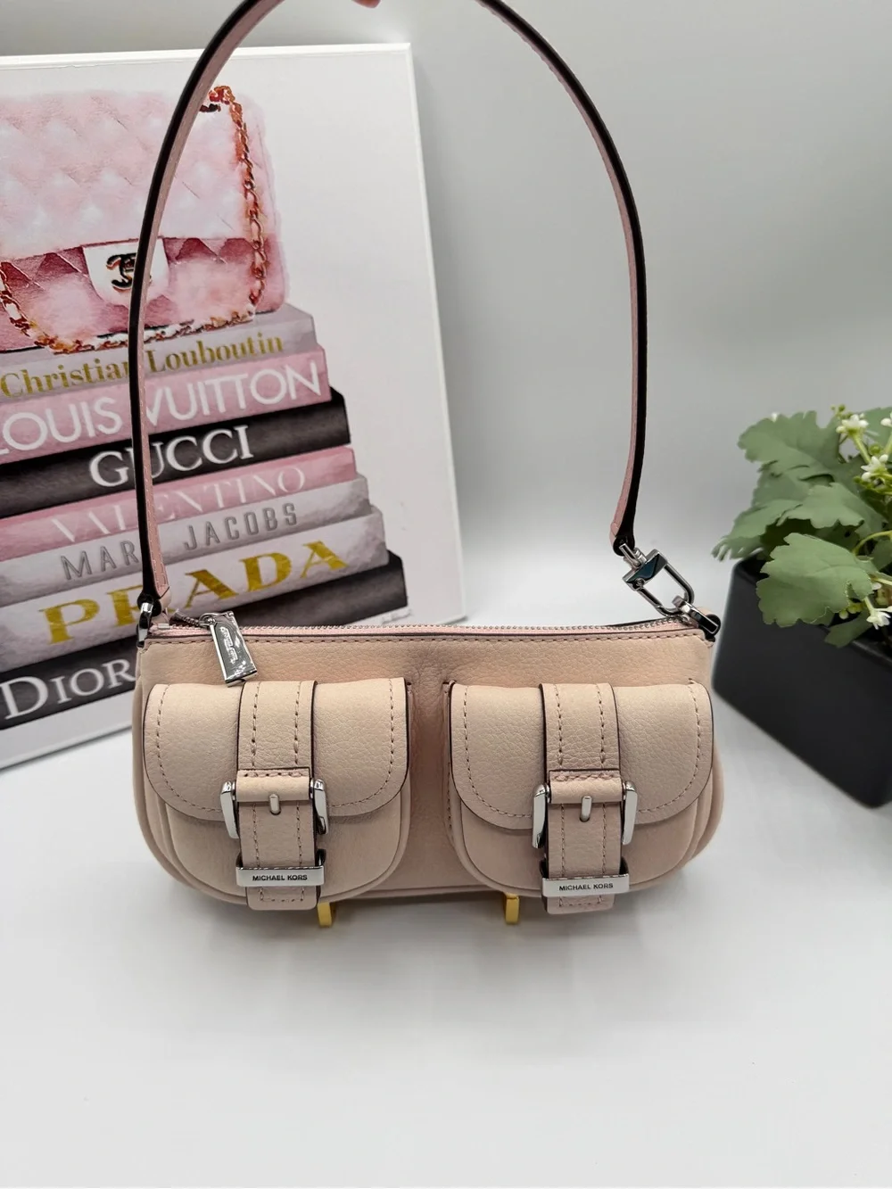 Michael Kors NWT Zoe Small Pochette - Smokey Rose & Soft Pink